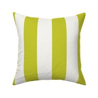 Cabana stripe - Cyber Lime Green  evening primrose and soft white - medium lime candy stripe