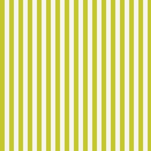 Small - Cabana stripe - Cyber Lime Green  evening primrose and soft white  lime candy stripe