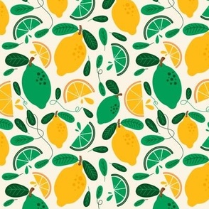 Main Squeeze - Yellow + Green on Ivory - MEDIUM