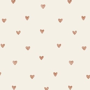 Brown Painted Hearts, Hugs and Kisses Collection by Sarah Price