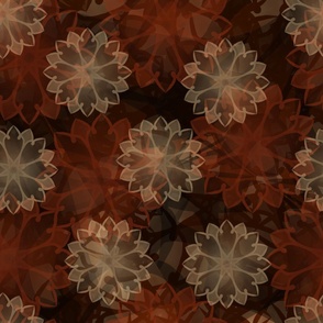 Geometric Arrowhead Flowers Mandala Background