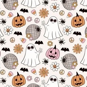 Groovy Hippie Ghost Pattern