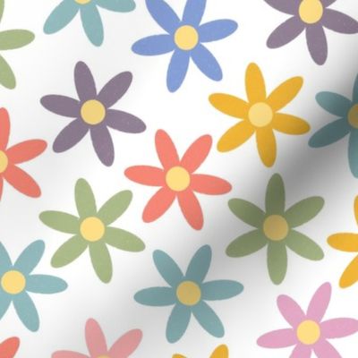 Simple colourful florals - medium