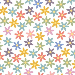 Simple colourful florals - medium