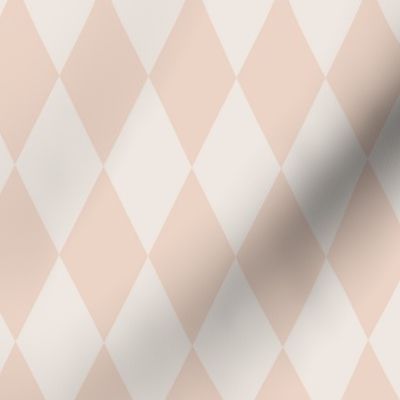 Harlequin Diamond Check - Pink and Oyster Gray