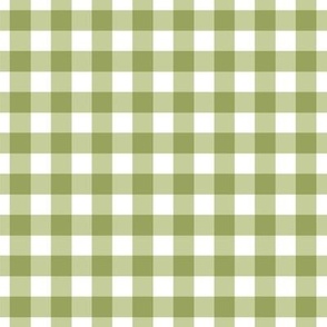 24" Gingham Check Plaid Apple Green and White by Audrey Jeanne