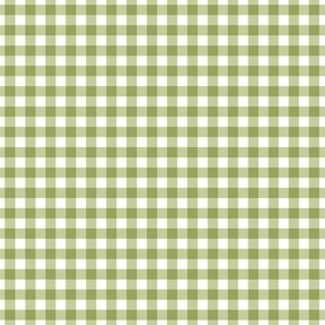 12" Gingham Check Plaid Apple Green and White by Audrey Jeanne