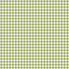 8" Gingham Check Plaid Apple Green and White by Audrey Jeanne