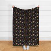 Small Scale Black Floral 