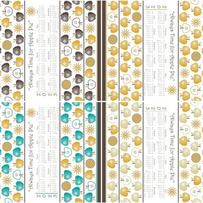 Always Time for Apple Pie - 2025 Calendar Tea Towel - Jade Variety Pack