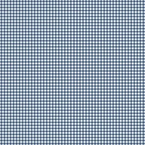 4" Gingham Check Plaid Navy Blue and White by Audrey Jeanne