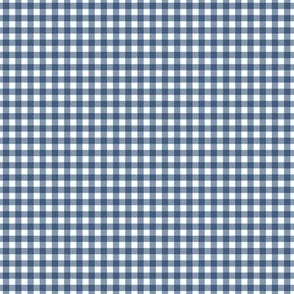 8" Gingham Check Plaid Navy Blue and White by Audrey Jeanne