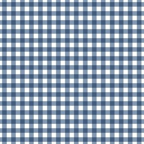 12" Gingham Check Plaid Navy Blue and White by Audrey Jeanne
