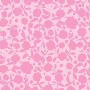 Flirty Pink Floral: A Fun and Fresh Pattern of Pink Flowers on a Pale Pink Canvas
