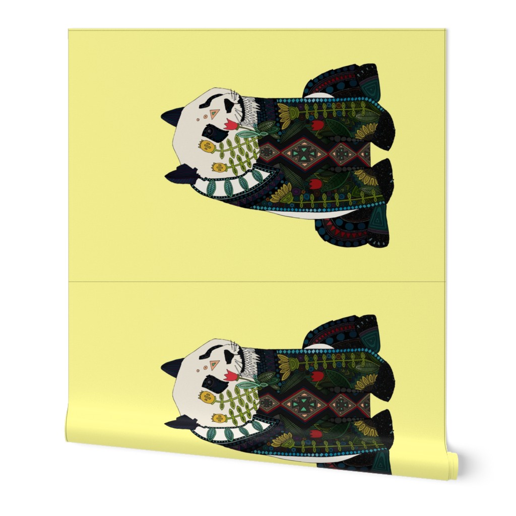 panda lemon tea towel