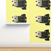 panda lemon tea towel