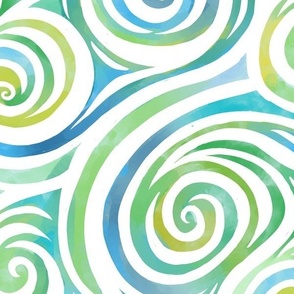 blue and green swirly normal scale