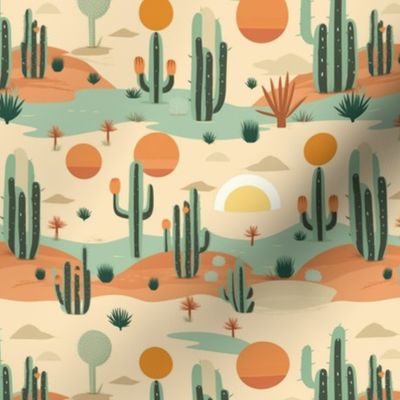 Retro Cactus Oasis