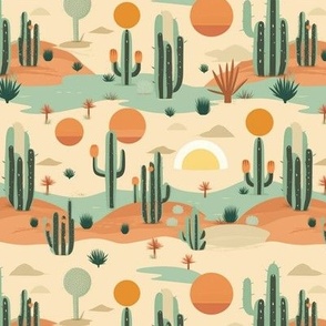 Retro Cactus Oasis