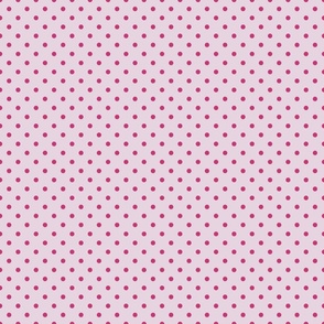 Bright Pink Polka Dots on Lite Pink