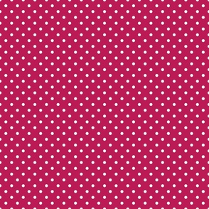 Small White Polka dots on Magenta Pink