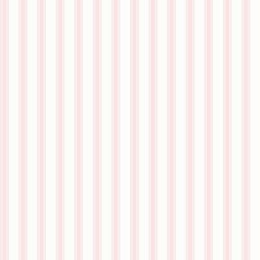 Ticking Stripe: Pastel Millennial Pink Pillow Ticking 