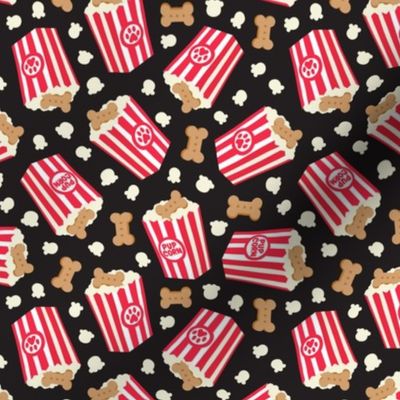 Pupcorn - black - movie theater popcorn with dog treats - LAD23