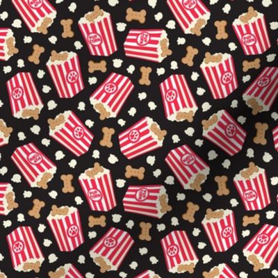 (small scale) Pupcorn - black - movie theater popcorn with dog treats - LAD23
