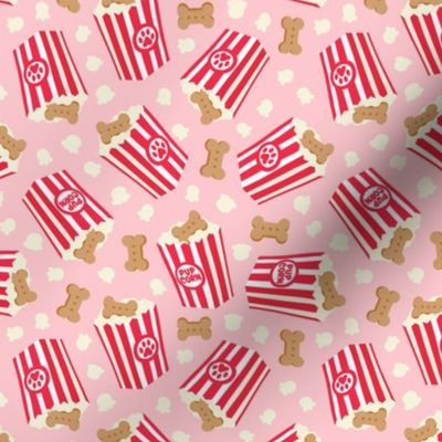 Pupcorn - pink - movie theater popcorn with dog treats - LAD23