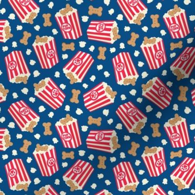 (small scale) Pupcorn - dark blue - movie theater popcorn with dog treats - LAD23