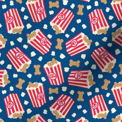 Pupcorn - dark blue - movie theater popcorn with dog treats - LAD23