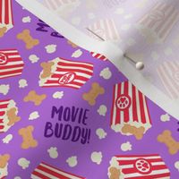 (small scale) Movie Buddy! - pupcorn purple- movie theater popcorn with dog treats - LAD23