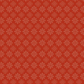 Christmas Snow flakes on a dark red background