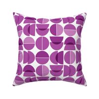 Mid Century Modern Geometric Violet Orchid Colored Shapes