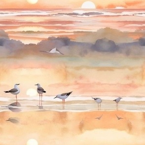 Gulls at the beach 