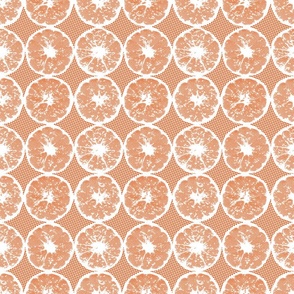 Orange Slices in dot screen print