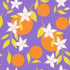 Orange pattern design on purple