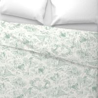 Country Dogs Toile Medium Pine