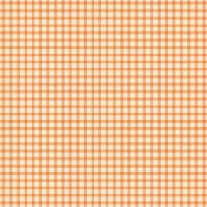 Small peachy orange and beige plaid 24x16in repeat