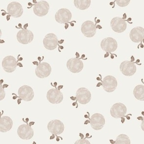 Watercolor Brown Pumpkins on Alabaster Off White