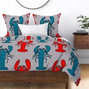 Lobster on grey - Large format
