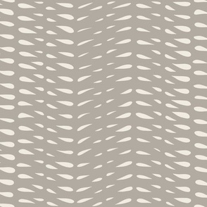Micro Abstract Geo | Cloudy Silver Taupe, Creamy White | Geometric Stripe