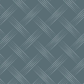 thin lined lattice - french gray_ marble blue - geometic trellis  weave