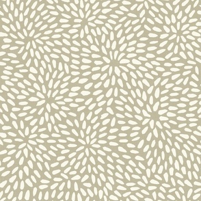 Bohemian Texture - Hand Drawn Shapes on Light Pale Sage / Large