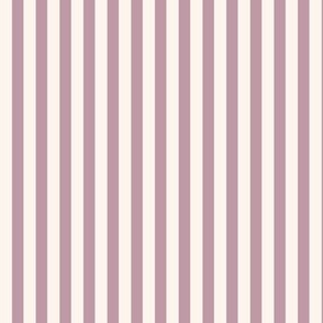 Dawn Pink Mauve and Off White _Basic Simple Even  Stripe 1/4"