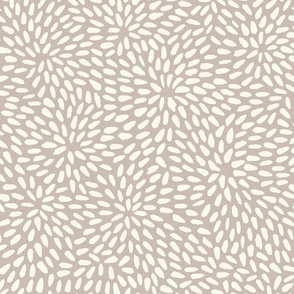 Bohemian Texture - Hand Drawn Shapes on Taupe / Large