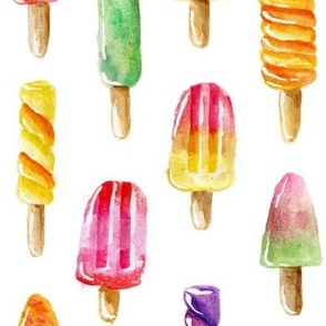 F23 176 1 1 S - Watercolor Rainbow Ice Popsicles