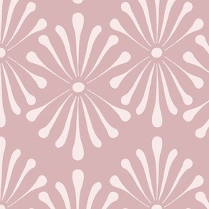 Abstract Flower / small scale / dusty pink geometric floral shapes pattern design modern