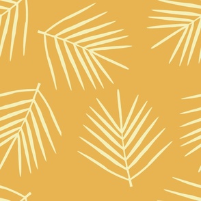 pt Tropical palm leaves sun golden yellow Large scale-04