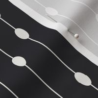 Indigo Nights: Black & White Dotty Stripes